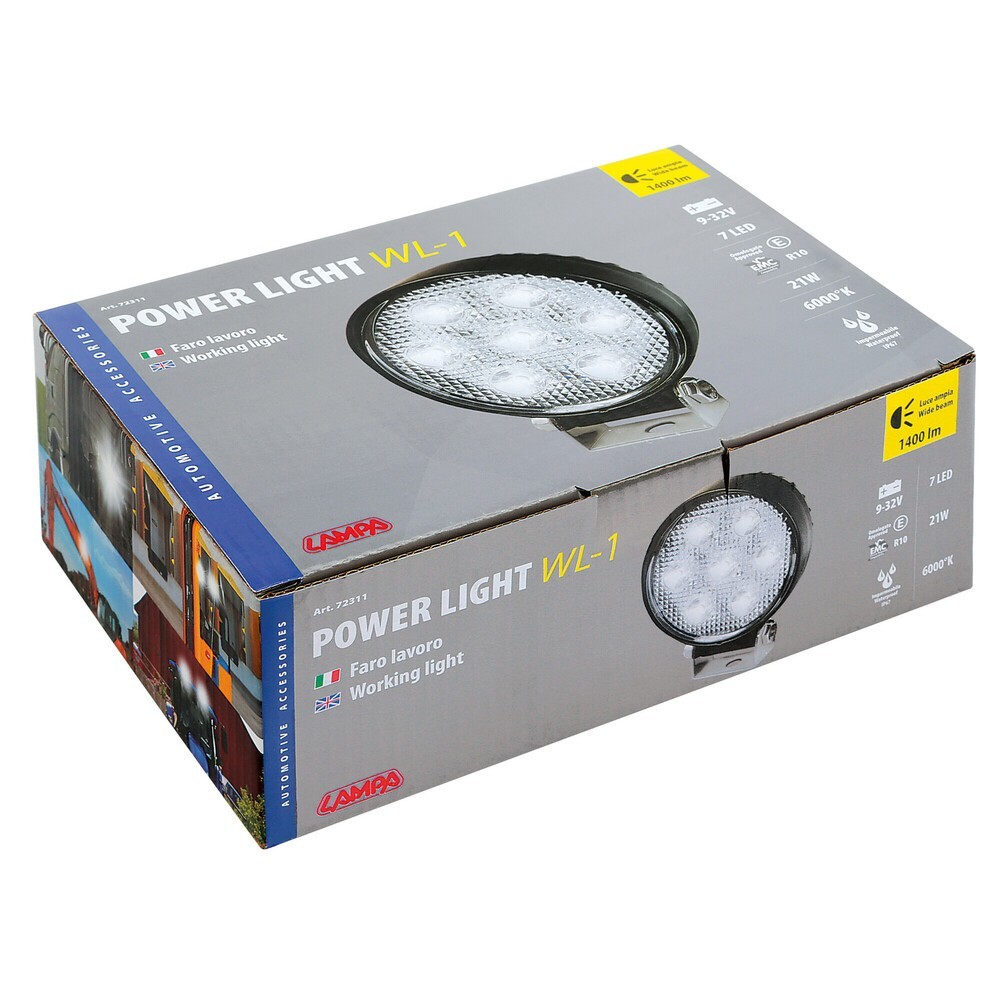 LAMPA FARO AUSILIARIO A 7 LED 10/30V