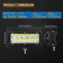 FARO AUSILIARE A LED PER AUTO 36W